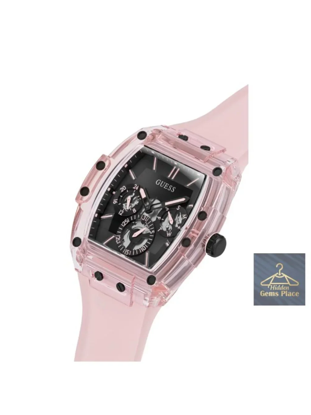 Analog Trend Watch 43mm Polycarbonate Silicone Strap 50M Water Resistant